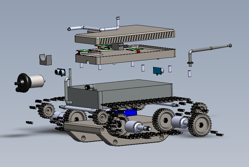 DEP一款消防机器人3D图纸 Solidworks设计 附STEP
